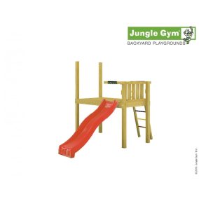  Kerti játszótér - Jungle Gym Playhouse platform L csúszdával és ajándék vágással