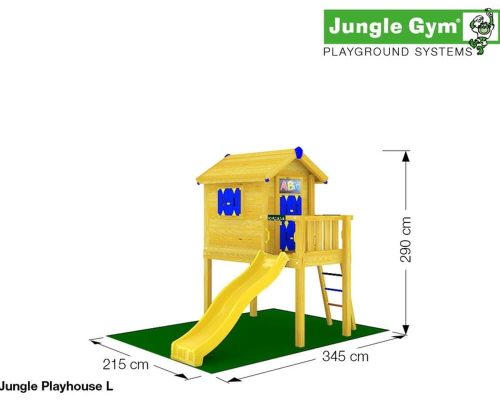 Kerti játszótér - Jungle Gym Playhouse platform L csúszdával és ajándék vágással