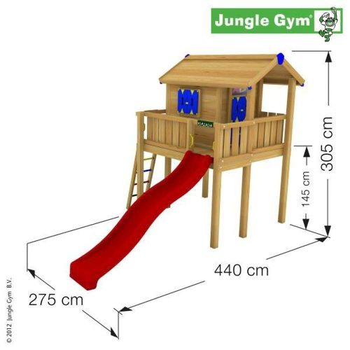 Kerti játszótér - Jungle Gym Playhouse platform XL csúszdával és ajándék vágással