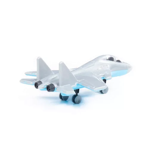 Moni Polesie műanyag vadászgép kihajtató kerekekkel szürke/kék