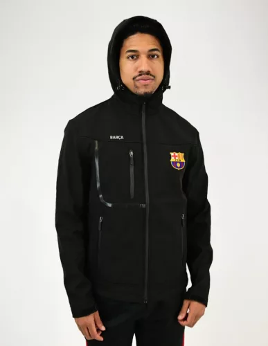 Barcelona kabát Softshell fekete felnőtt