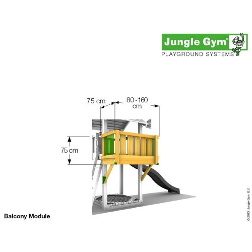 Kerti játszótér - Jungle Gym Balcony modul ajándék vágással