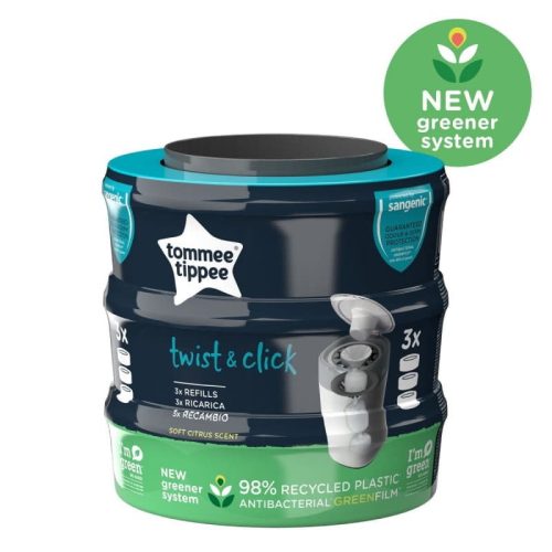 Tommee Tippee Twist&Click és Sangenic TEC pelenkacsomagoló utántöltő kazetta citromos illatú - 3 db