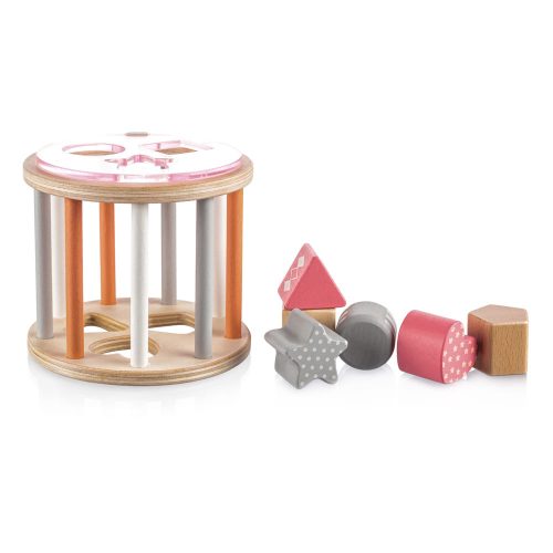 Zopa fa játék formabedobó henger kék