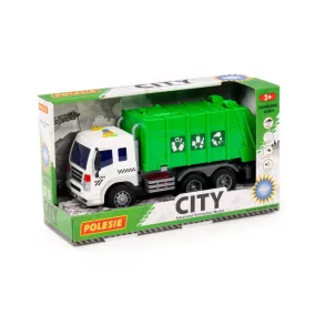   Moni Polesie műanyag szelektív kukásautó fényekkel, hangokkal sötétzöld