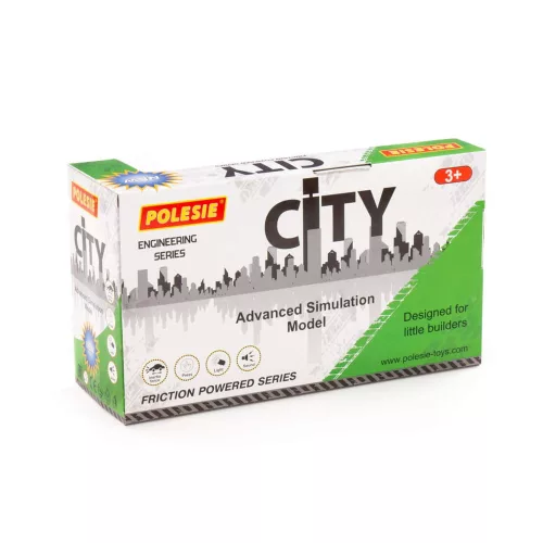 Moni Polesie műanyag szelektív kukásautó fényekkel, hangokkal sötétzöld