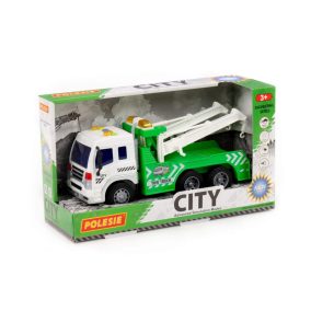   Moni Polesie műanyag vontatóautó fényekkel, hangokkal fehér/zöld