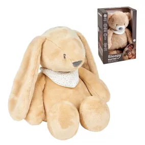   NATTOU Usínaček plüss zenei fényjelzővel és sírásérzékelővel 4 az 1-ben Sleepy Bunny Halványbarna 0m