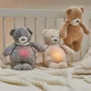 NATTOU Usínaček plüss zenei fényjelzővel és sírásérzékelővel 4 az 1-ben Sleepy Bear Beige 0m+