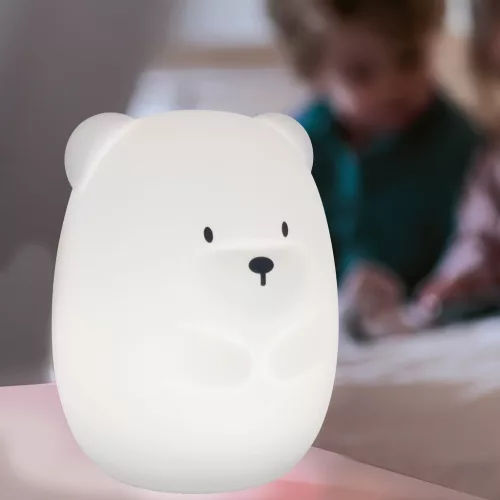 NATTOU Nagy méretű, 16 cm-es szilikon éjszakai fény medve