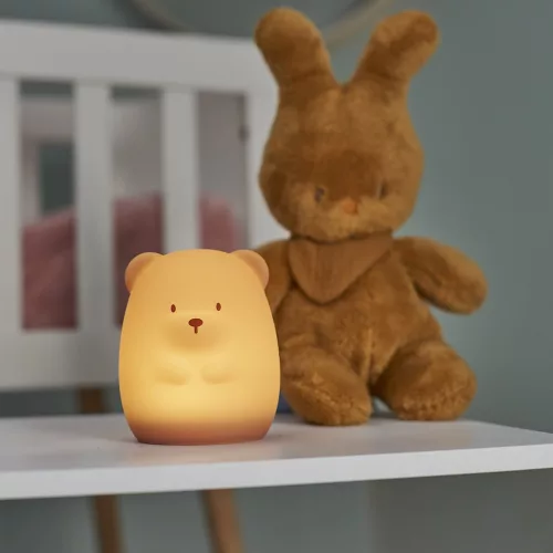 NATTOU Éjszakai fény szilikon medve közepes 12 cm