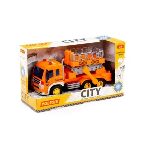 Moni Polesie műanyag emelőkosaras autó narancs