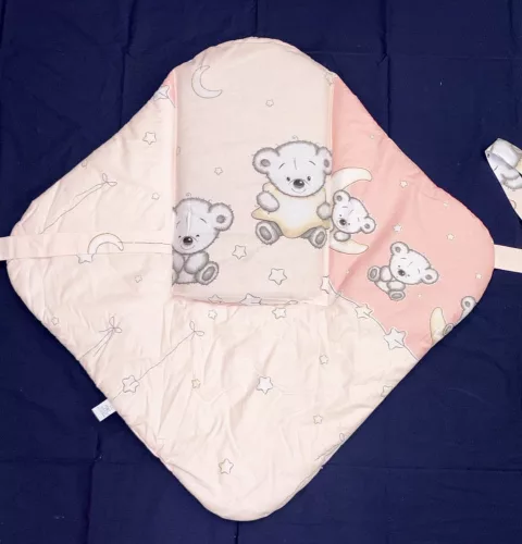 Moni Dombaby kókuszpólya 68x68 macis pink