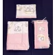 Moni Dombaby 3 részes ágynemű garnitúra fejvédővel macis pink