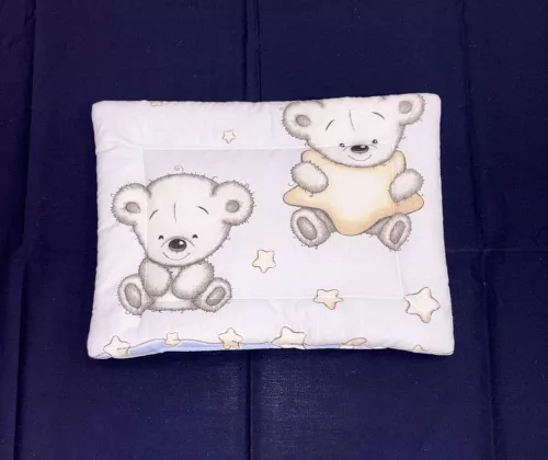 Moni Dombaby 3 részes ágynemű garnitúra fejvédővel macis szürke
