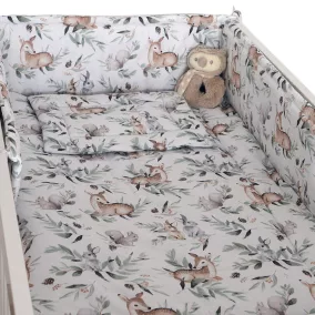   Moni DOMBABY 3 részes ágynemű garnitúra fejvédővel   ŐZIKE ZÖLD