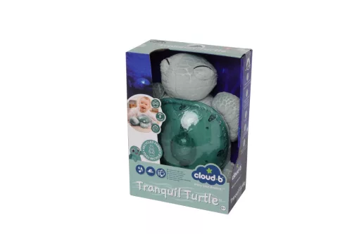 Cloud B zenélő projektorors éjjeli fény sírásérzékelővel - teknős zöld