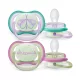 Philips AVENT SCF376/19 Játszócumi Ultra air éjszakai 0-6hó lányos, 2db