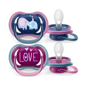   Philips AVENT SCF349/22 játszócumi Ultra air 18hó+ lányos (elefánt), 2db