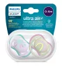 Philips AVENT SCF085/59 Játszócumi Ultra air mintás 0-6hó lányos (szivárvány), 2db