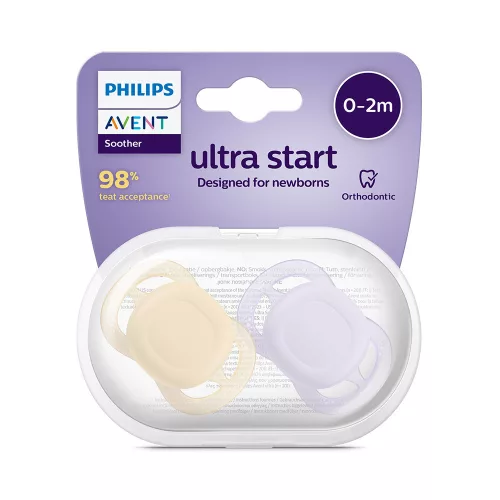 Philips AVENT SCF075/01 Játszócumi ultra start neutral 0-2hó lányos 2 db