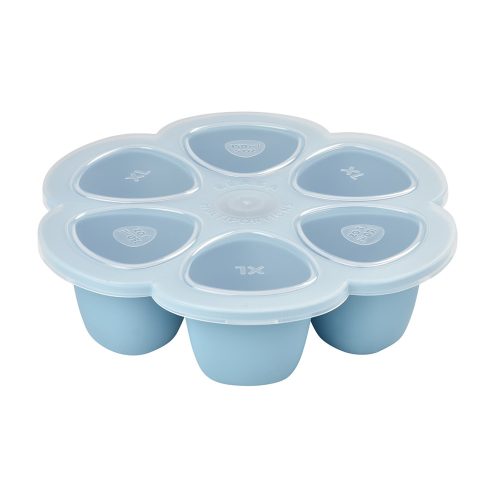 Béaba Szilikon multifunkciós bébiétel tároló - 6 x 150 ml - Viharkék -