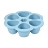 Béaba Szilikon multifunkciós bébiétel tároló - 6 x 150 ml - Viharkék -