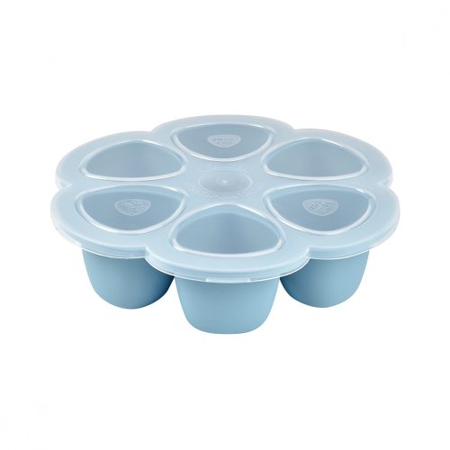 Béaba Szilikon multifunkciós bébiétel tároló - 6 x 90 ml - Viharkék -