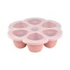Béaba Szilikon multifunkciós bébiétel tároló - 6 x 90 ml - Sötét rózsaszín -