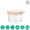 Béaba Tároló doboz kiváló minőségű üvegből - 150 ml - Rózsaszín -