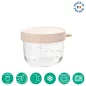   Béaba Tároló doboz kiváló minőségű üvegből - 150 ml - Rózsaszín -