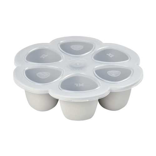 Béaba Szilikon multifunkciós bébiétel tároló - 6 x 150 ml - Halvány köd -