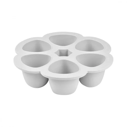 Béaba Szilikon multifunkciós bébiétel tároló - 6 x 90 ml - Halvány köd -