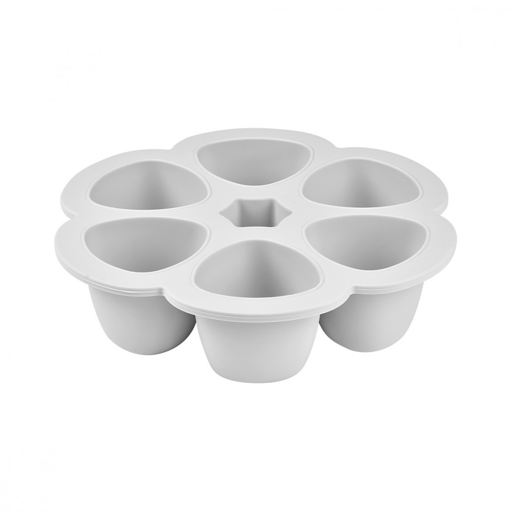 Béaba Szilikon multifunkciós bébiétel tároló - 6 x 90 ml - Halvány köd - (912806)