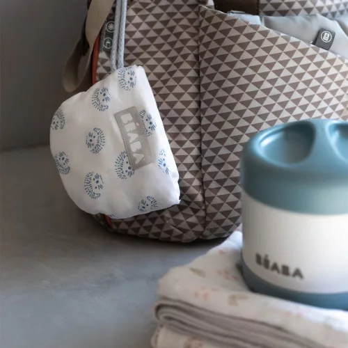 Béaba Rozsdamentes acél Tároló doboz - 500 ml - Halvány köd - Kék - Fehér -