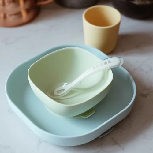 Béaba Szilikon étkező szett - 4 db - Sárga