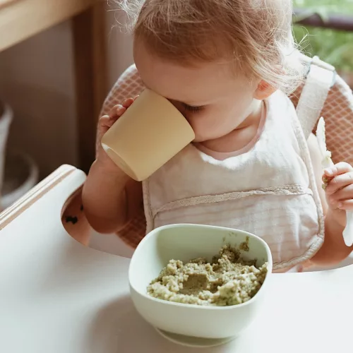 Béaba Szilikon étkező szett - 4 db - Sárga