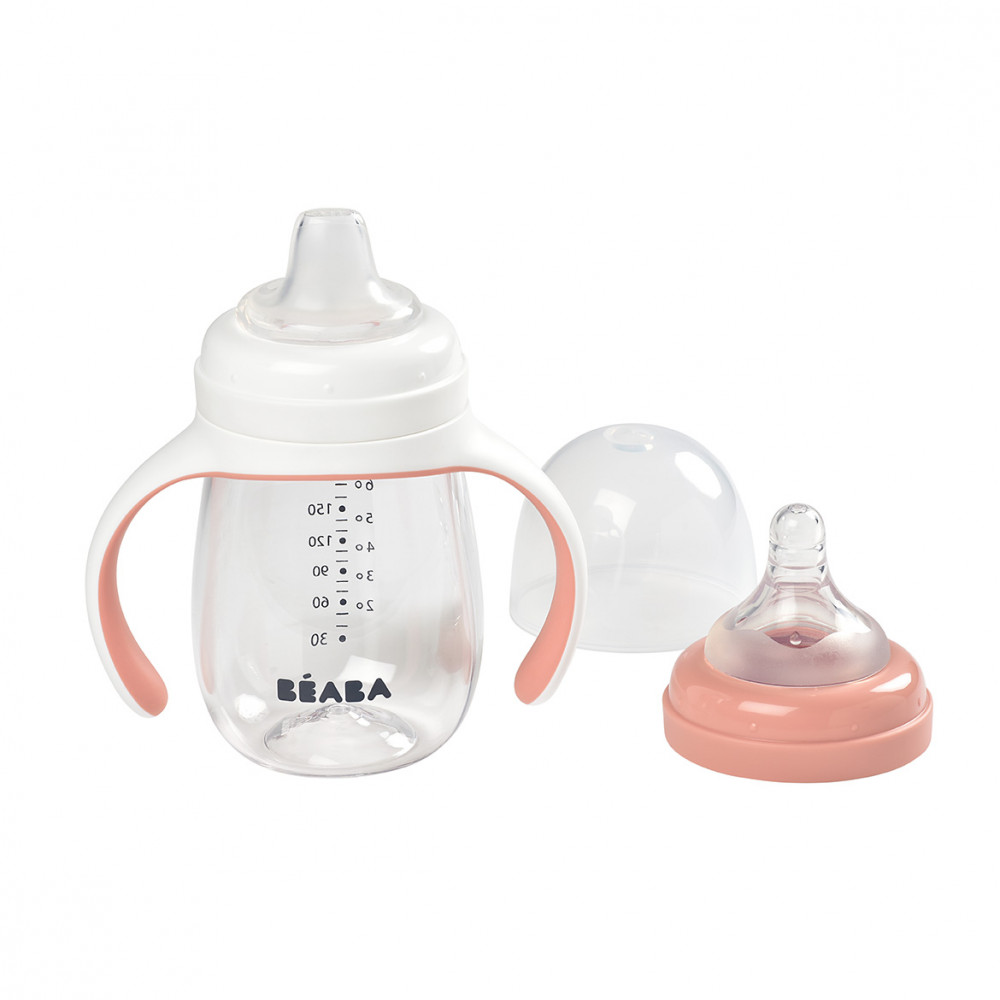 Béaba 2 az 1-ben Tanuló cumisüveg 210 ml - Sötét rózsaszín (913478) Béaba 2 az 1-ben Tanuló cumisüveg 210 ml - Sötét rózsaszín (913478)