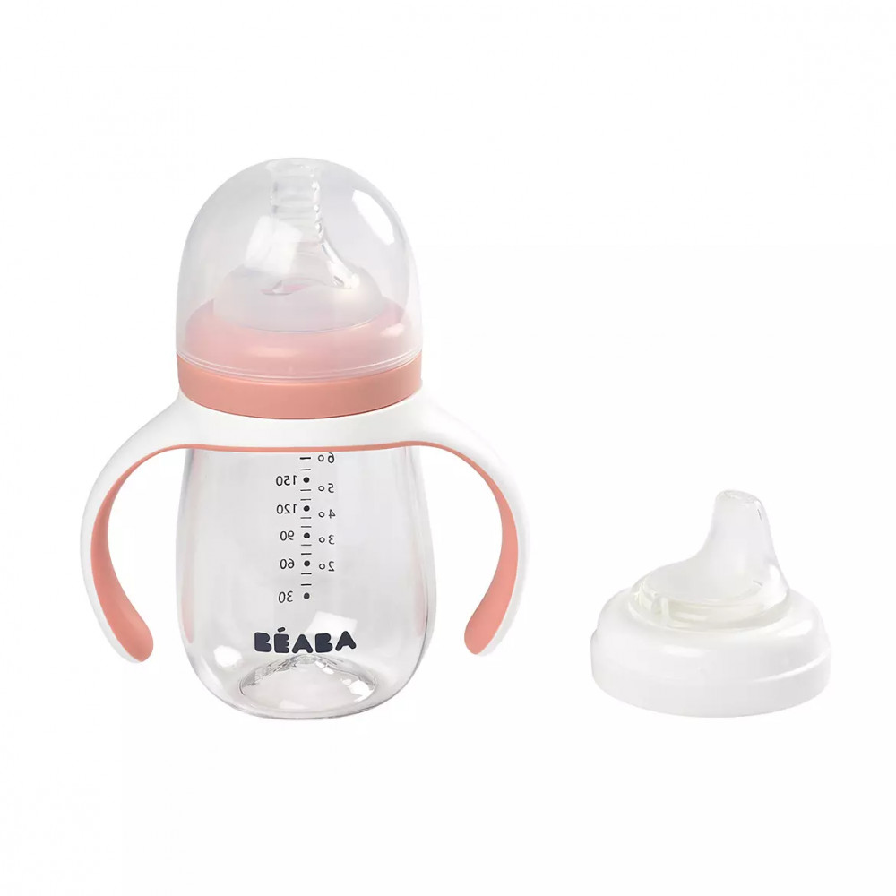 Béaba 2 az 1-ben Tanuló cumisüveg 210 ml - Sötét rózsaszín (913478) Béaba 2 az 1-ben Tanuló cumisüveg 210 ml - Sötét rózsaszín (913478)