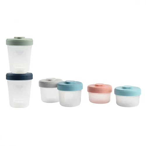 Béaba Expert Ételtároló szett - 12 összepattintható doboz + 2 Első Szilikon Kiskanál - Vihar