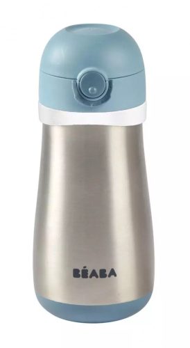 Béaba Rozsdamentes Acél Palack + Fogantyú - 350 ml - Viharkék -
