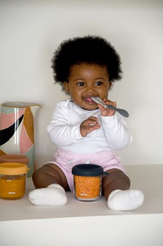 Béaba szilikon kanál szett – 2 db, Mineral