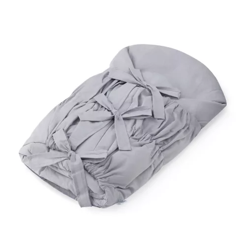 PETITE&MARS Megkötős pólya Nurse tömör kókusz betéttel Light Grey 75x75 cm