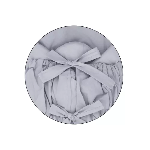 PETITE&MARS Megkötős pólya Nurse tömör kókusz betéttel Light Grey 75x75 cm