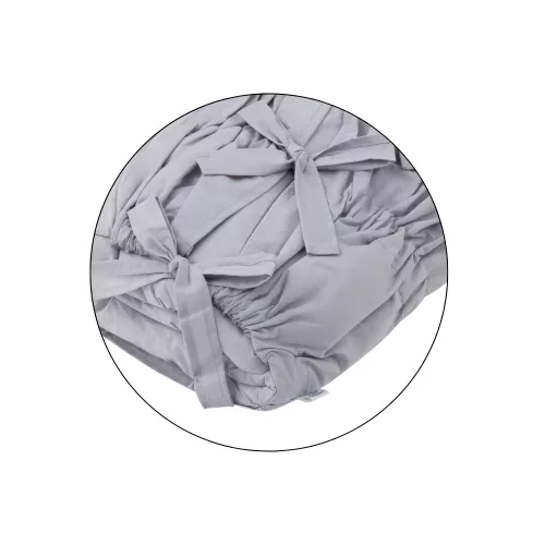 PETITE&MARS Megkötős pólya Nurse tömör kókusz betéttel Light Grey 75x75 cm