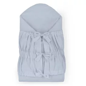   PETITE&MARS Megkötős pólya Nurse tömör kókusz betéttel Dusty Blue 75x75 cm