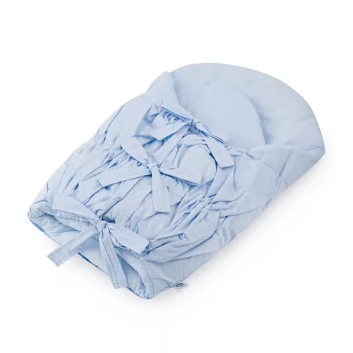 PETITE&MARS Megkötős pólya Nurse tömör kókusz betéttel Baby Blue 75x75 cm