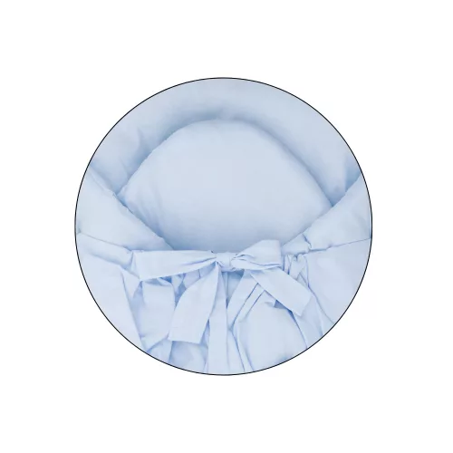 PETITE&MARS Megkötős pólya Nurse tömör kókusz betéttel Baby Blue 75x75 cm