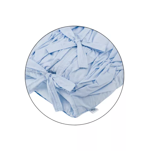 PETITE&MARS Megkötős pólya Nurse tömör kókusz betéttel Baby Blue 75x75 cm