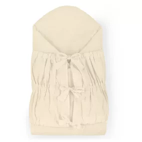   PETITE&MARS Megkötős pólya Nurse tömör kókusz betéttel Light Beige 75x75 cm